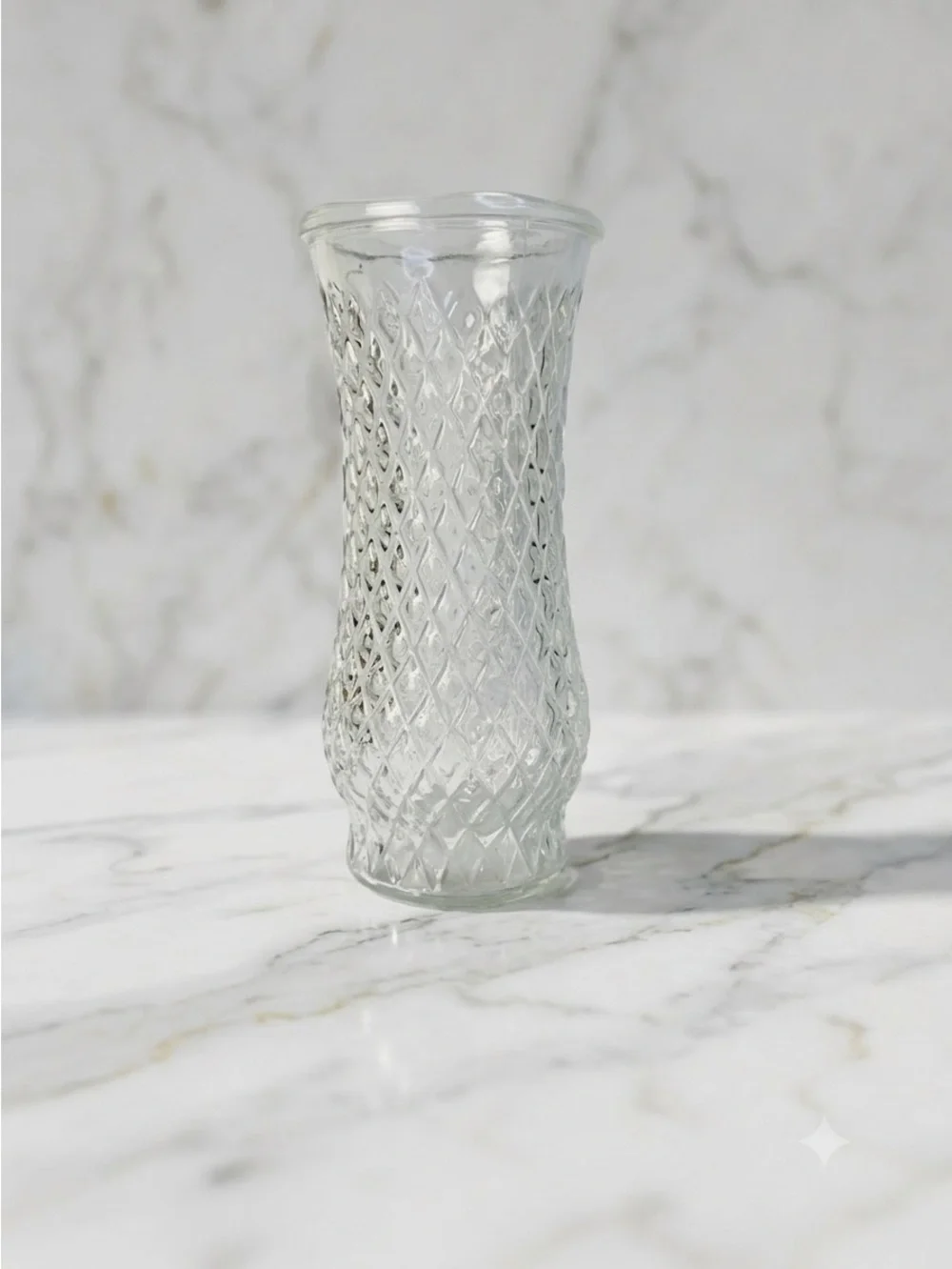 8” Vintage Style Glass Vase
